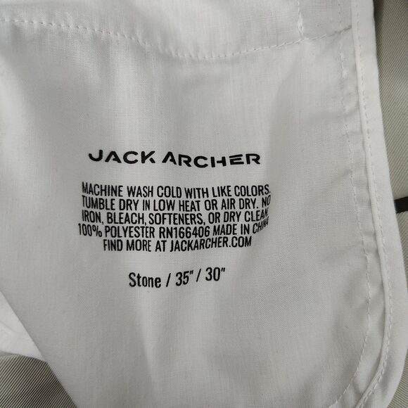 Jack Archer Mens Jetsetter Tech Pants Size 34x28 Stone Chino Trouser Performance - Picture 4 of 5